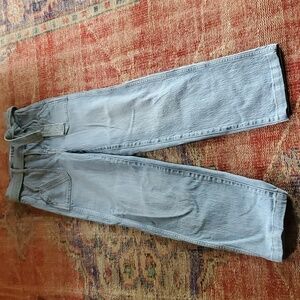 Madewell Light Wash Womens Jeans Denim Wide Leg 24 Pockets Belt High Waist